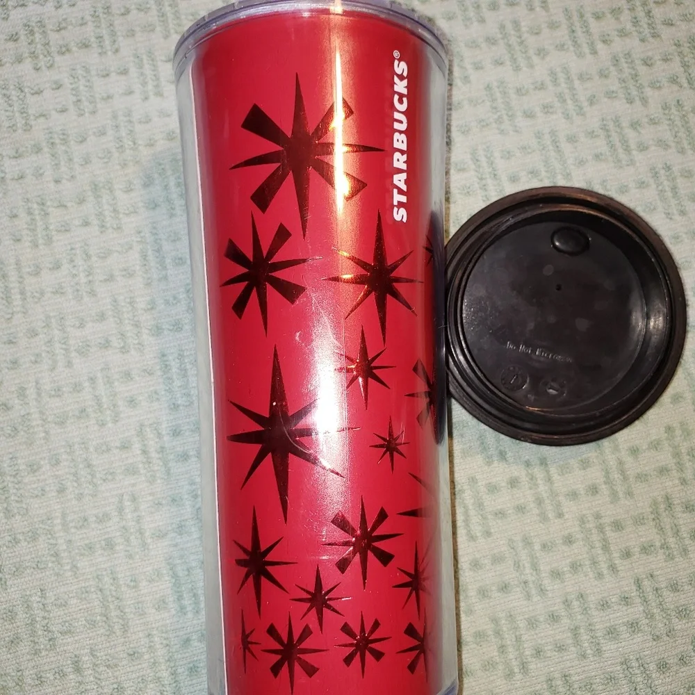2011 Starbucks Foil Red Stars‎ Tumbler 12oz